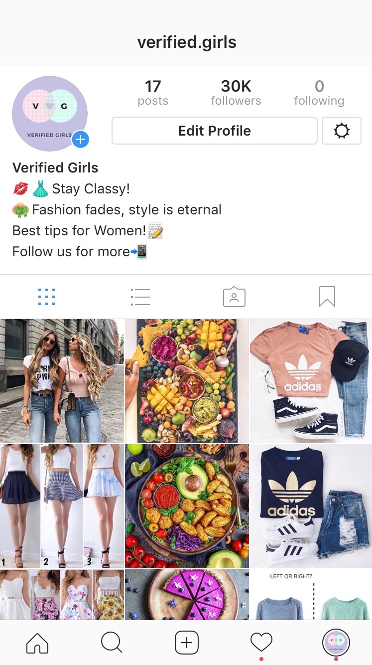 Verified Instagram account for sale