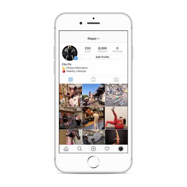 8k fitness Instagram account